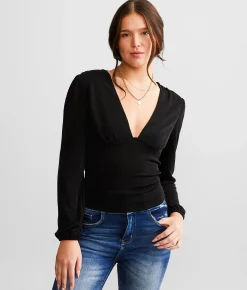 red by BKE Sheen Empire Top Black Online