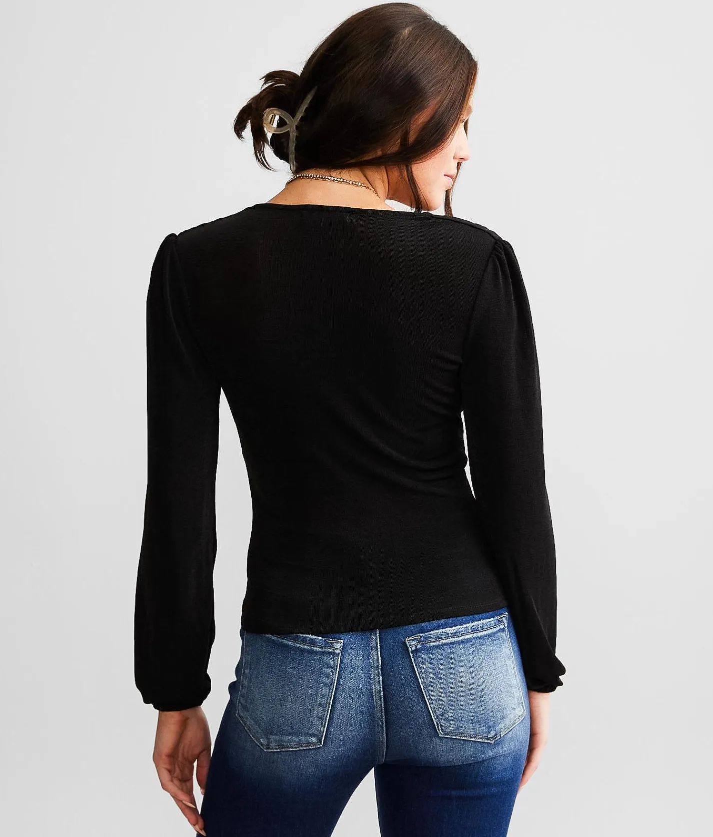 red by BKE Sheen Empire Top Black Online