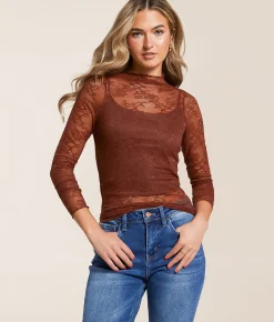 Tops | Willow & Root Sheer Lace Top Ballerina