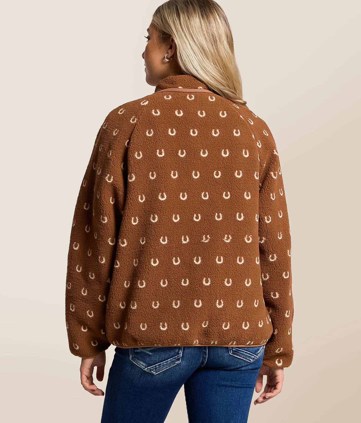 Tops | Wrangler® Sherpa Quarter Snap Pullover Brown