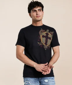 Affliction Shielded T-Shirt Black Lava Wash Best