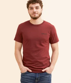 Graphic T-Shirts | Ariat Shield Of Our Lands T-Shirt Crimson Black Heather