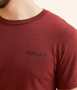 Graphic T-Shirts | Ariat Shield Of Our Lands T-Shirt Crimson Black Heather