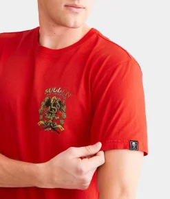 Graphic T-Shirts | Sullen 6 Shooter Crest T-Shirt Hibiscus