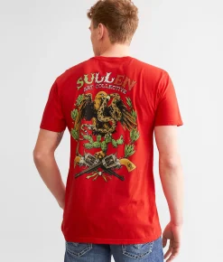 Graphic T-Shirts | Sullen 6 Shooter Crest T-Shirt Hibiscus