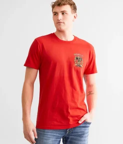 Graphic T-Shirts | Sullen 6 Shooter Crest T-Shirt Hibiscus