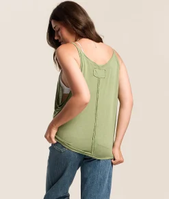 Free People Shoreside Tank Top Mistletoe Hot
