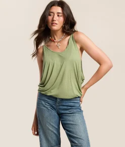 Free People Shoreside Tank Top Mistletoe Hot
