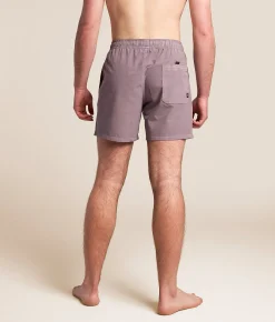Bottoms|Swimwear | Roark Shorey Stretch Swim Trunks Washed Dusty Lilac