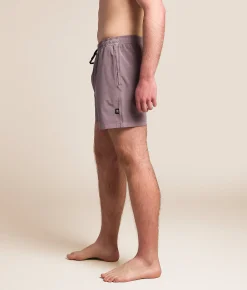 Bottoms|Swimwear | Roark Shorey Stretch Swim Trunks Washed Dusty Lilac