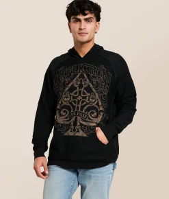 Affliction Shredded Dusk Reversible Thermal Hoodie Deep Depths Black Best