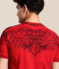 Affliction Shredded Dusk T-Shirt Affliction Red Online
