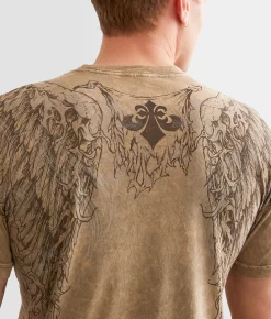 Affliction Shredded Talons T-Shirt Timber Wolf Lava Wash Online