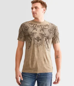 Affliction Shredded Talons T-Shirt Timber Wolf Lava Wash Online