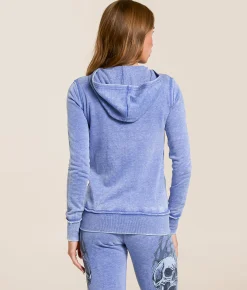 Affliction Shred Fest Burnout Hoodie Blue New