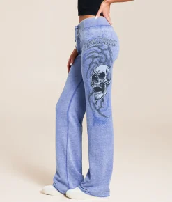 Bottoms | Affliction Shred Fest Burnout Sweatpant Blue