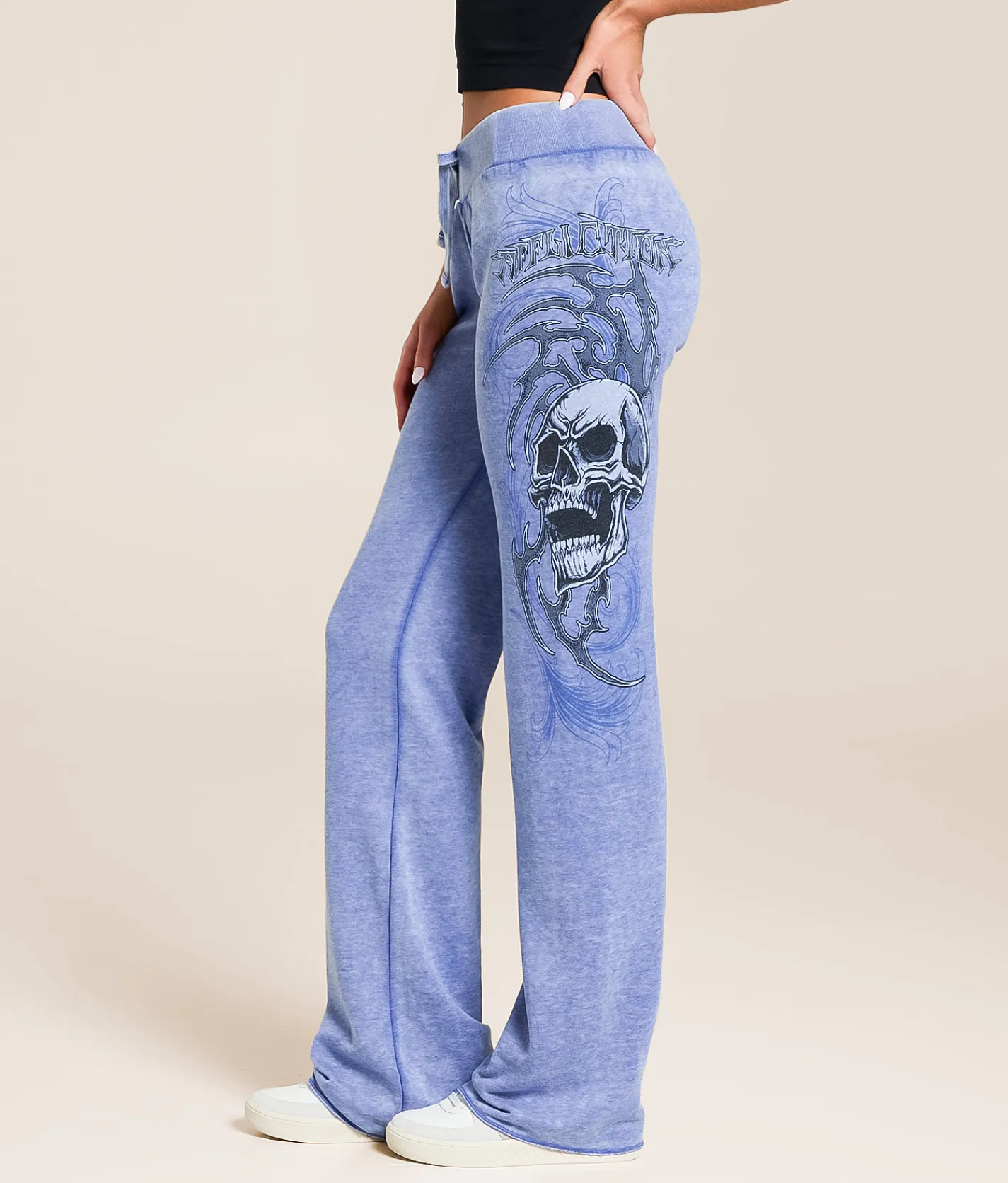 Bottoms | Affliction Shred Fest Burnout Sweatpant Blue
