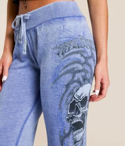 Bottoms | Affliction Shred Fest Burnout Sweatpant Blue