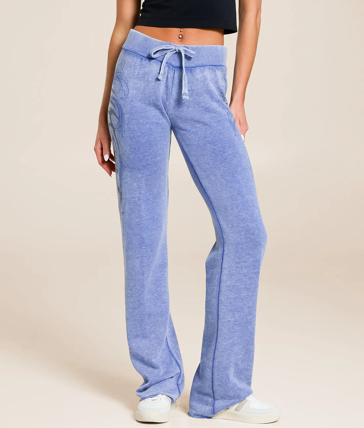 Bottoms | Affliction Shred Fest Burnout Sweatpant Blue