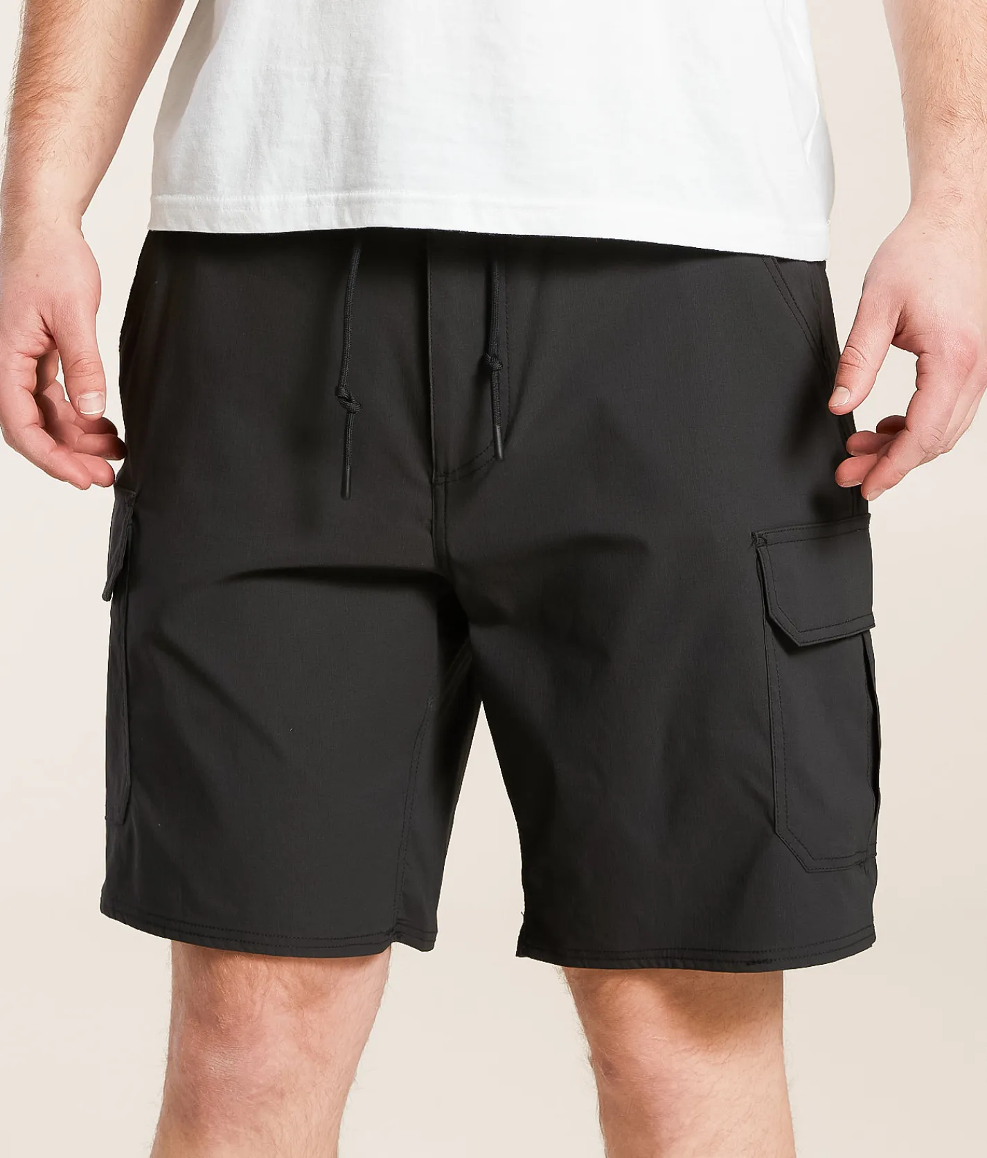 Bottoms|Shorts | Brixton Shyft Ripstop Stretch Cargo Walkshort Black