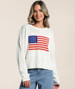 Z Supply Sienna Patriot Sweater Sea Salt Outlet