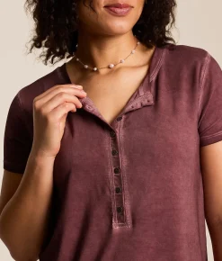 White Crow Sienna Sleek Henley Rose Brown Sale