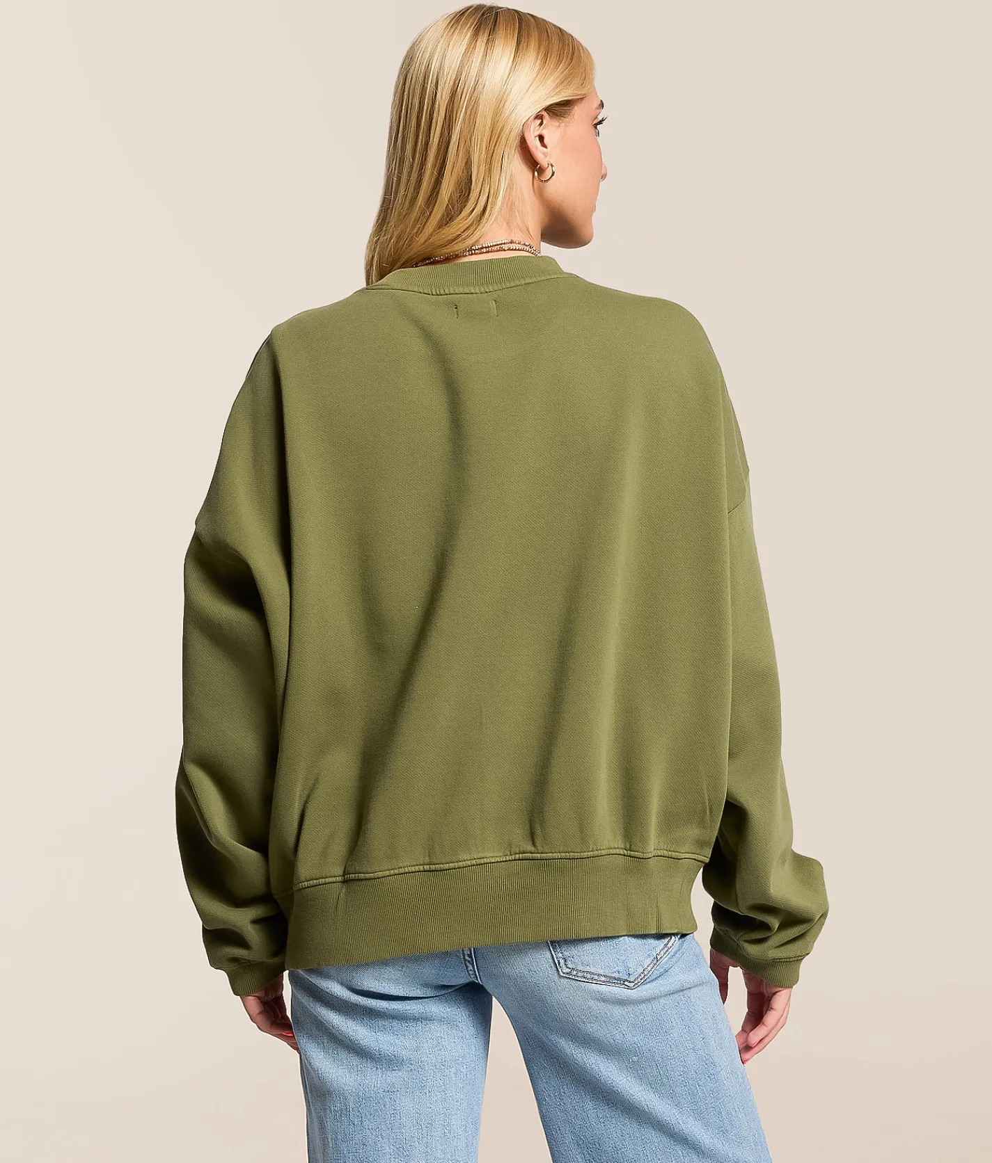 Billabong Sightseer Wave Oversized Pullover Martini Olive Hot