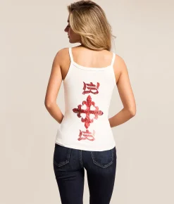 Tops | Rock Revival Signature Shine Tank Top White