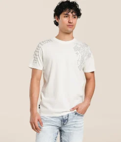 Tops|Graphic T-Shirts | Affliction Silent Elegy T-Shirt Antique White
