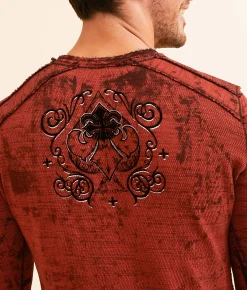 Affliction Silent Endeavor Reversible Thermal Apple Red Black Best