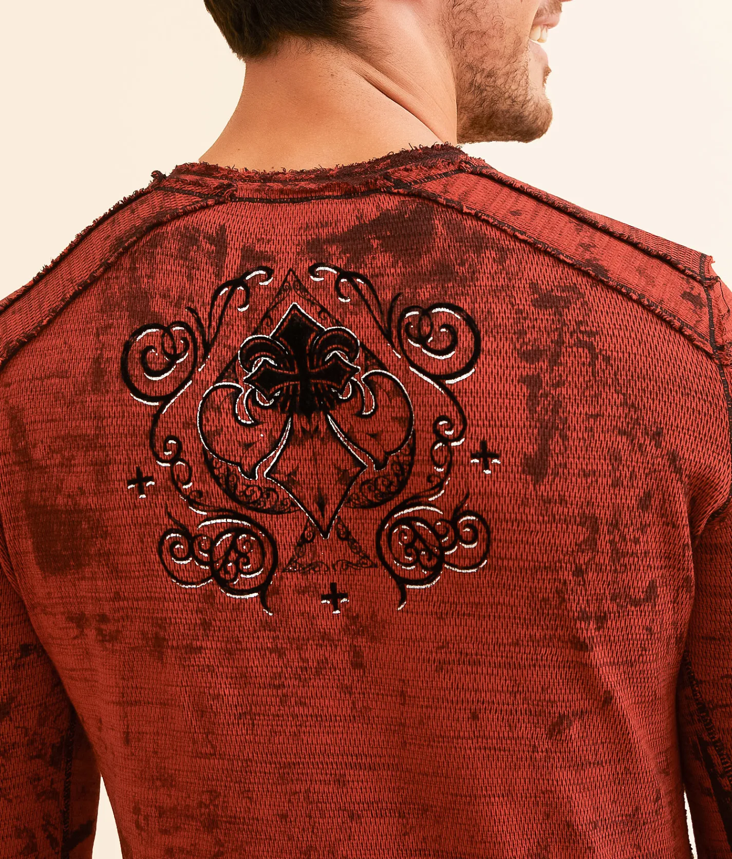 Affliction Silent Endeavor Reversible Thermal Apple Red Black Best