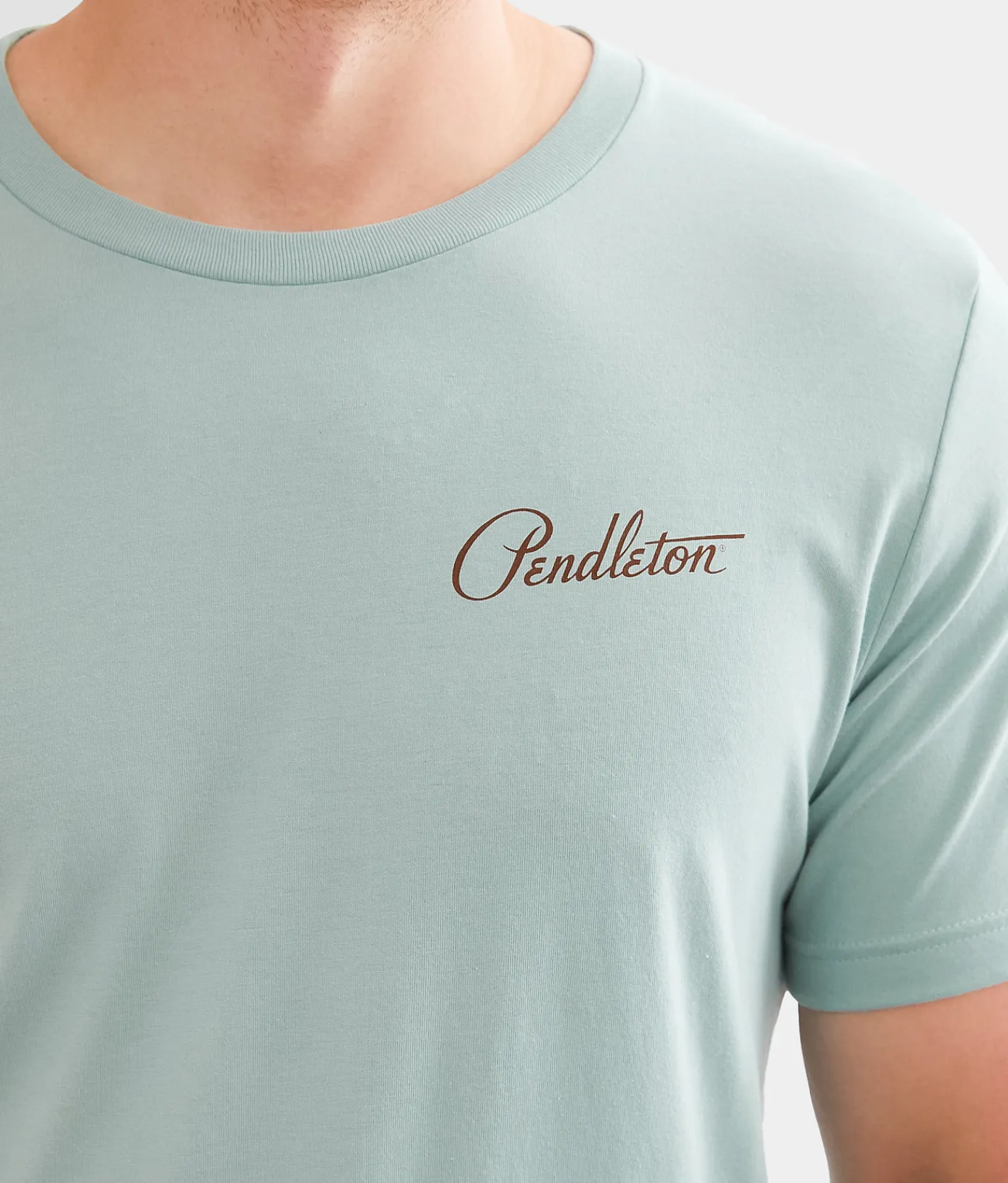 Pendleton Silver Bark Circle T-Shirt Dusty Blue New