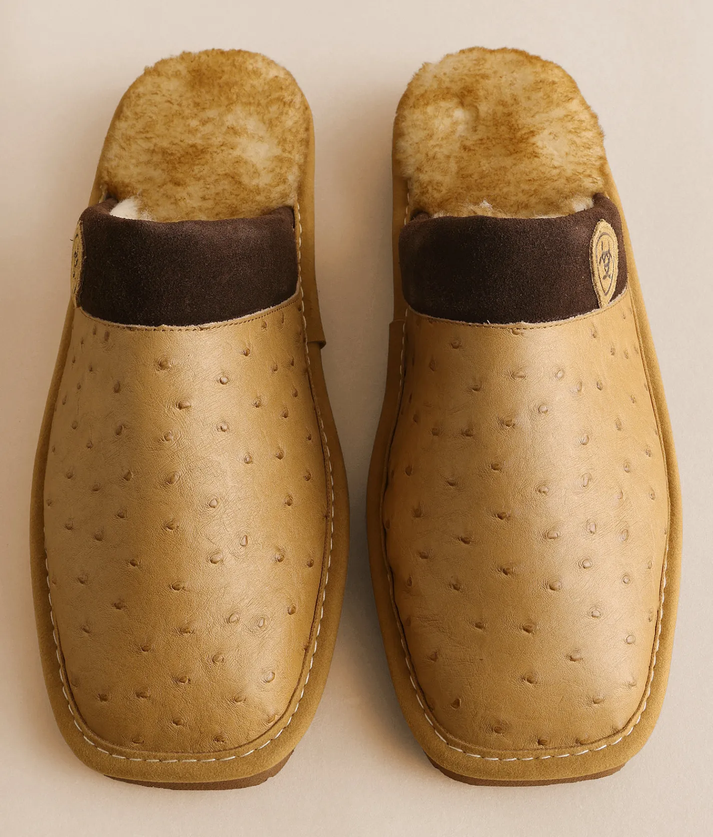 Shoes | Ariat Silversmith Exotic Leather Slipper Ostrich Tan