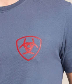 Tops|Graphic T-Shirts | Ariat Simple Bias Flag T-Shirt Grisalle
