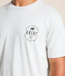 Ariat Simple Canvas Bison T-Shirt Ash Sale