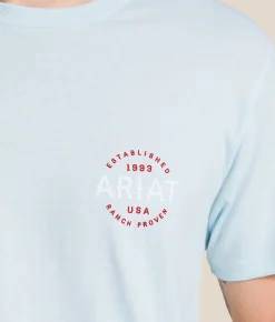 Ariat Simple Line Rancher T-Shirt Quiet Tide