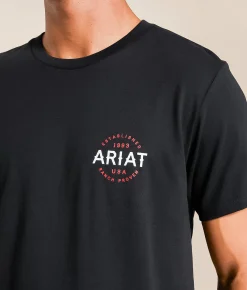 Tops|Graphic T-Shirts | Ariat Simple Line Rancher T-Shirt Black
