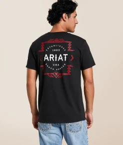 Tops|Graphic T-Shirts | Ariat Simple Line Rancher T-Shirt Black