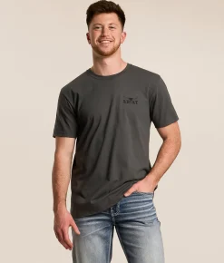 Tops|Graphic T-Shirts | Ariat Simple Longhorn T-Shirt Dark Shadow