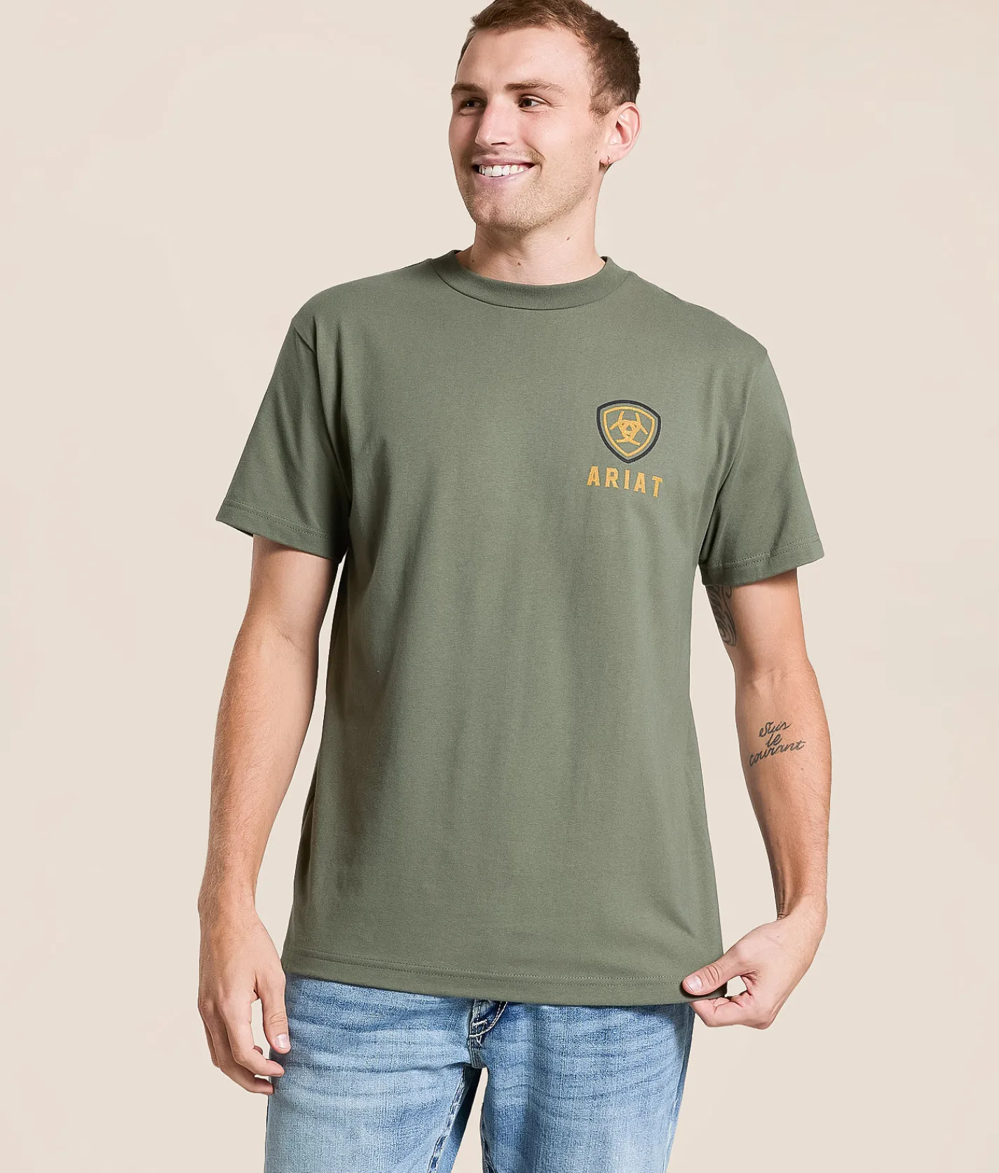 Ariat Simple Oval T-Shirt Surplus Green New