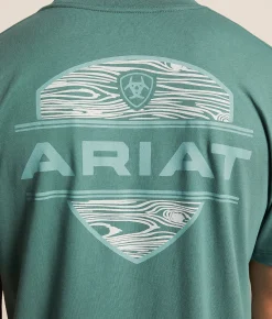 Tops|Graphic T-Shirts | Ariat Simple Wood Grain T-Shirt Silver Pine