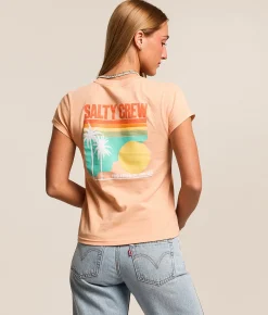 Tops | Salty Crew Simplicity Modern T-Shirt Apricot