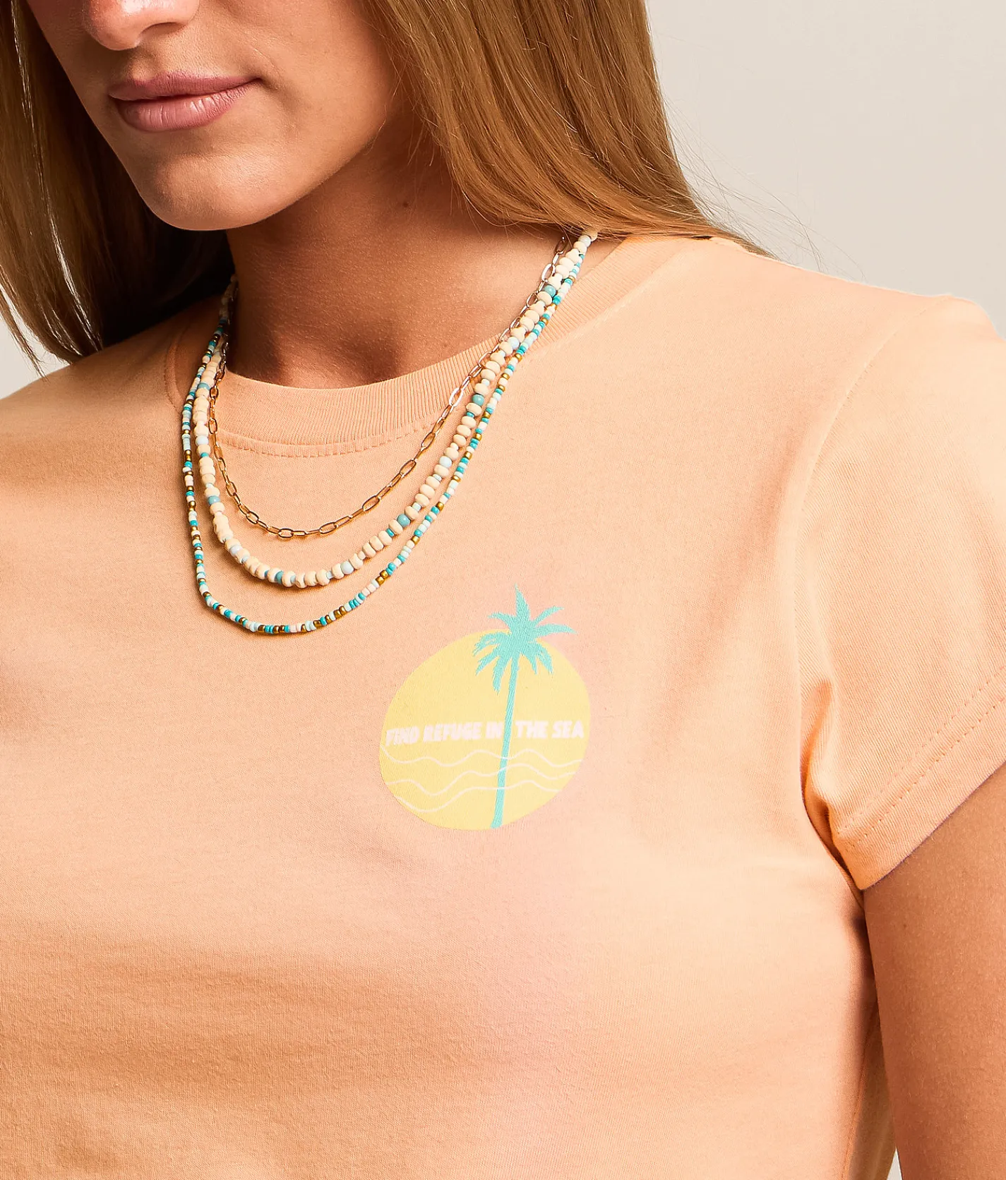 Tops | Salty Crew Simplicity Modern T-Shirt Apricot