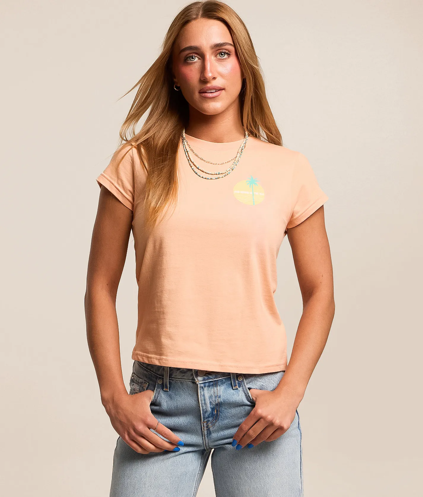 Tops | Salty Crew Simplicity Modern T-Shirt Apricot