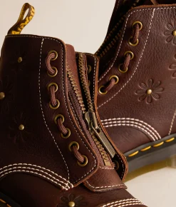 Shoes | Dr. Martens Sinclair Floral Leather Boot Dark Brown