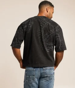 Tops|Graphic T-Shirts | Affliction Sinister Path T-Shirt Black Lava Wash