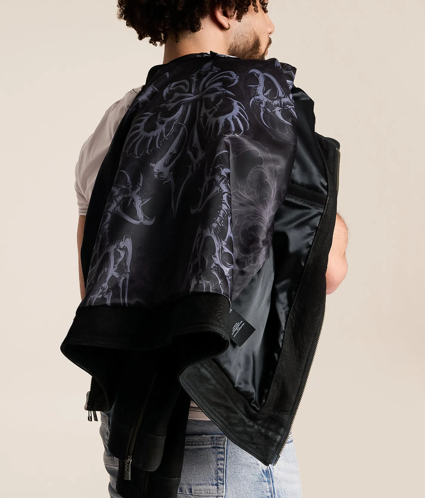 Coats & Jackets | Affliction Skeleton Distressed Leather Jacket Black