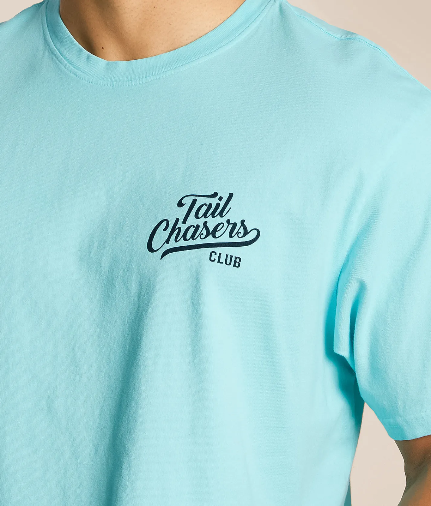 Tail Chasers Club Skeleton Fisherman T-Shirt Waterspout Pigment Dye Best