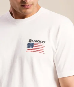 Tops|Graphic T-Shirts | Tail Chasers Club Skeleton Hunt T-Shirt Antique White