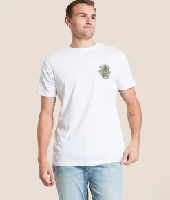 Tops|Graphic T-Shirts | Freedom Ranch Sketch Flag T-Shirt White